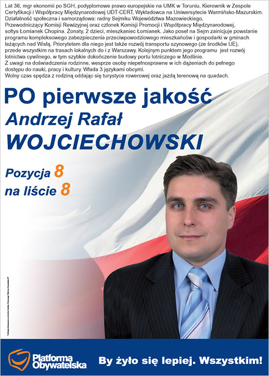 Ulotka wyborcza Andrzeja Rafała Wojciechowskiego