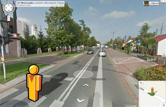 Łomianki w Google Street View