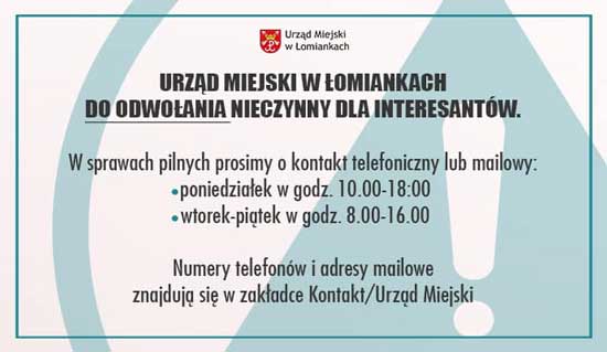 Komunikat UM w Łomiankach